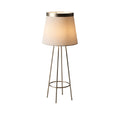 **Vloerlamp met Stijlvolle Textiel Lampshade en Stalen Onderstel**