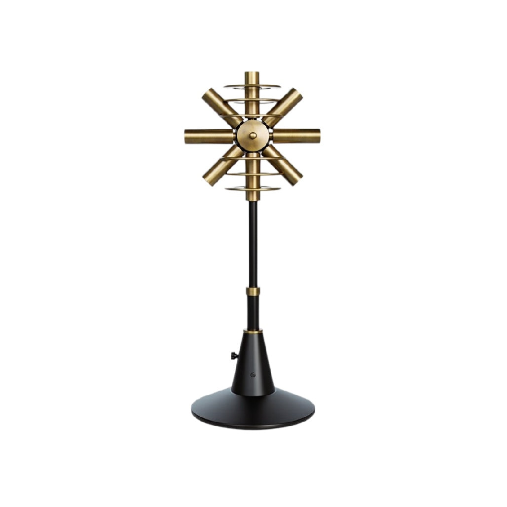 技术标题（荷兰语）: **Moderne tafelventilator met elegante gold accents en een uniek ontwerp**